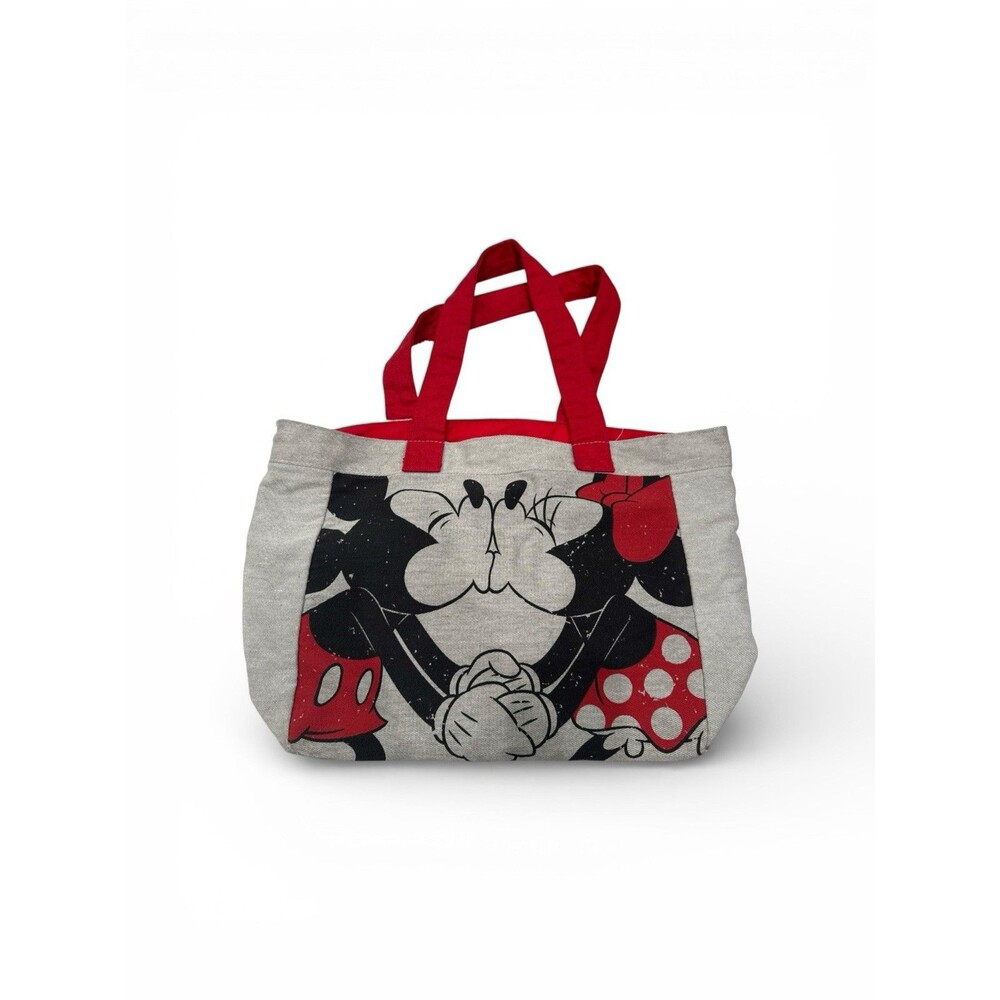 Disney Store Sweethearts Mickey and Minnie Mouse Dual Sided Canvas Tote Bag